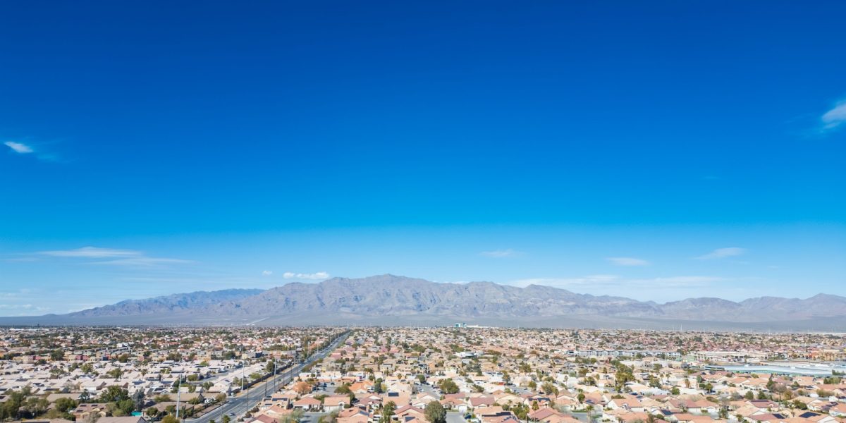 An aerial view of North Las Vegas.