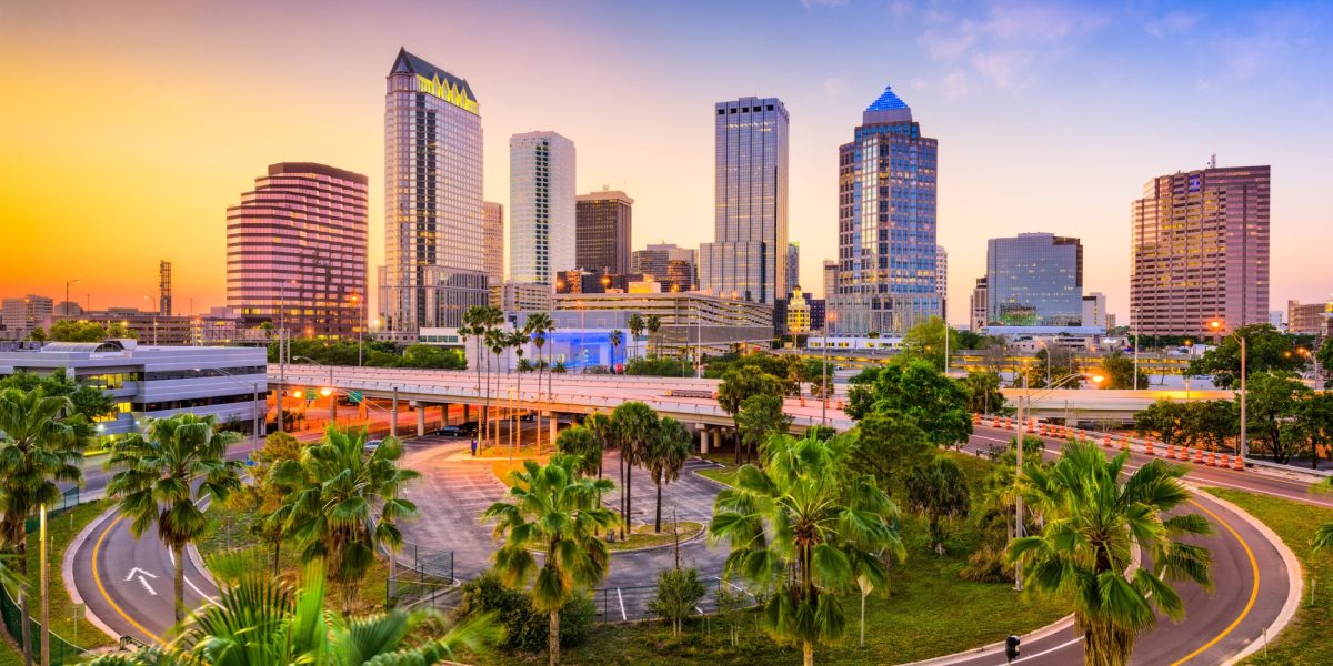 Tampa, Florida, USA downtown skyline.