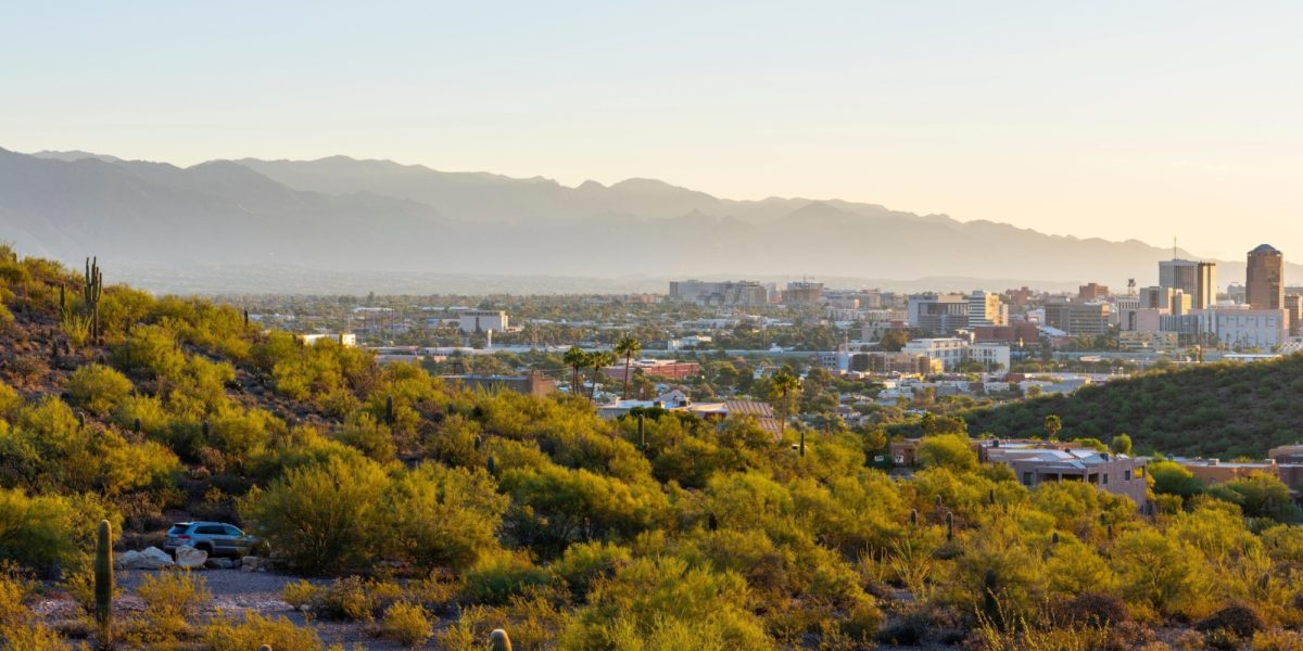 Aerial Vista of Tucson, Arizona - 4K City Skyline View